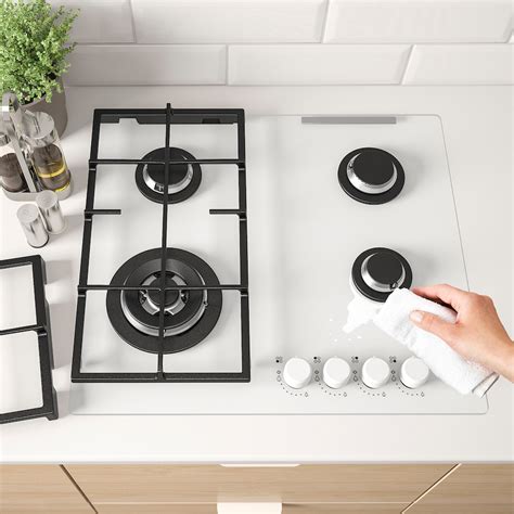 white gas hob ikea
